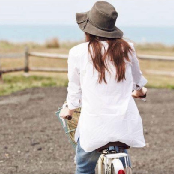 Minnetonka | Parker Tan Suede Braided Women's Floppy Bucket Hat - Picture 3 of 3